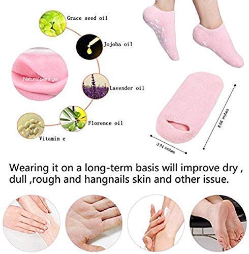 Foot Spa Pedicure Silicone Socks For Men & Women (Free Foot Moisturizer Cream)