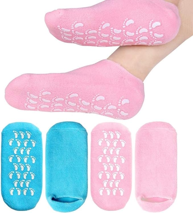 Foot Spa Pedicure Silicone Socks For Men & Women (Free Foot Moisturizer Cream)