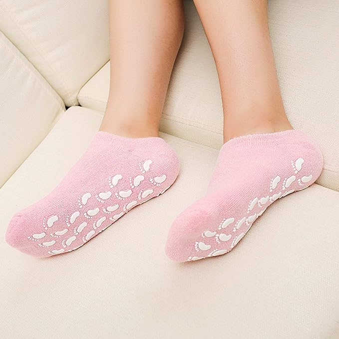 Foot Spa Pedicure Silicone Socks For Men & Women (Free Foot Moisturizer Cream)