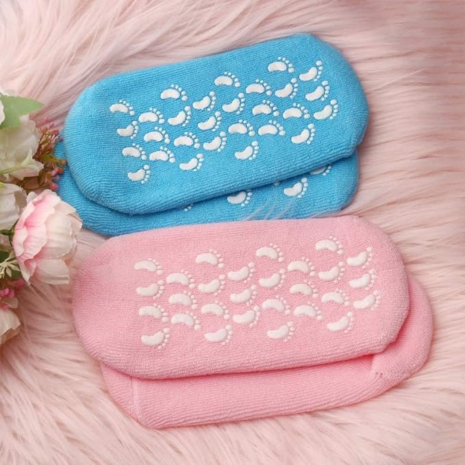 Foot Spa Pedicure Silicone Socks For Men & Women (Free Foot Moisturizer Cream)