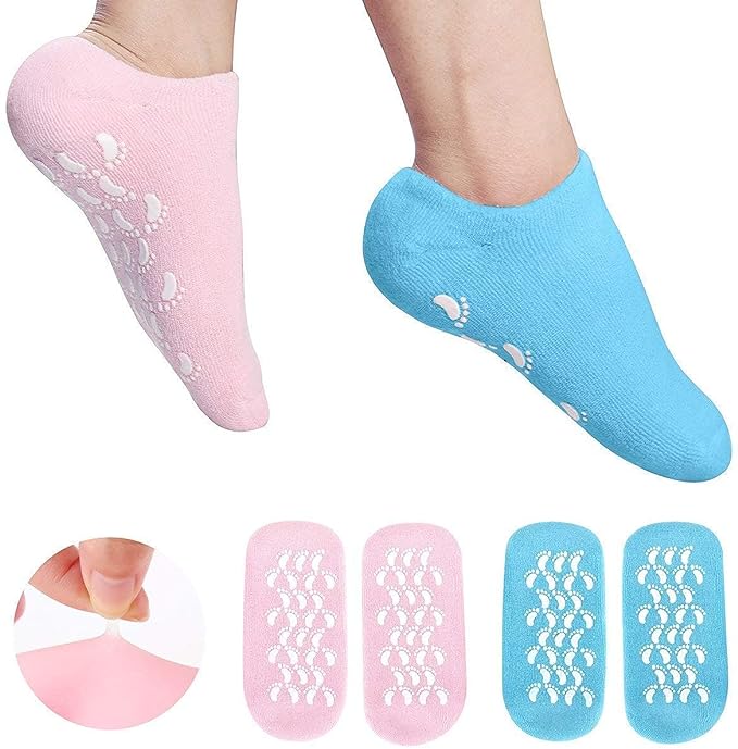 Foot Spa Pedicure Silicone Socks For Men & Women (Free Foot Moisturizer Cream)