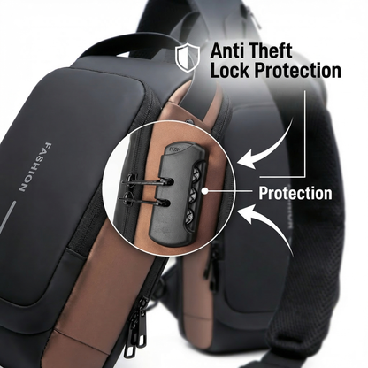 Anti-Theft Cross Body Bag With USB Charging (Cable Included)