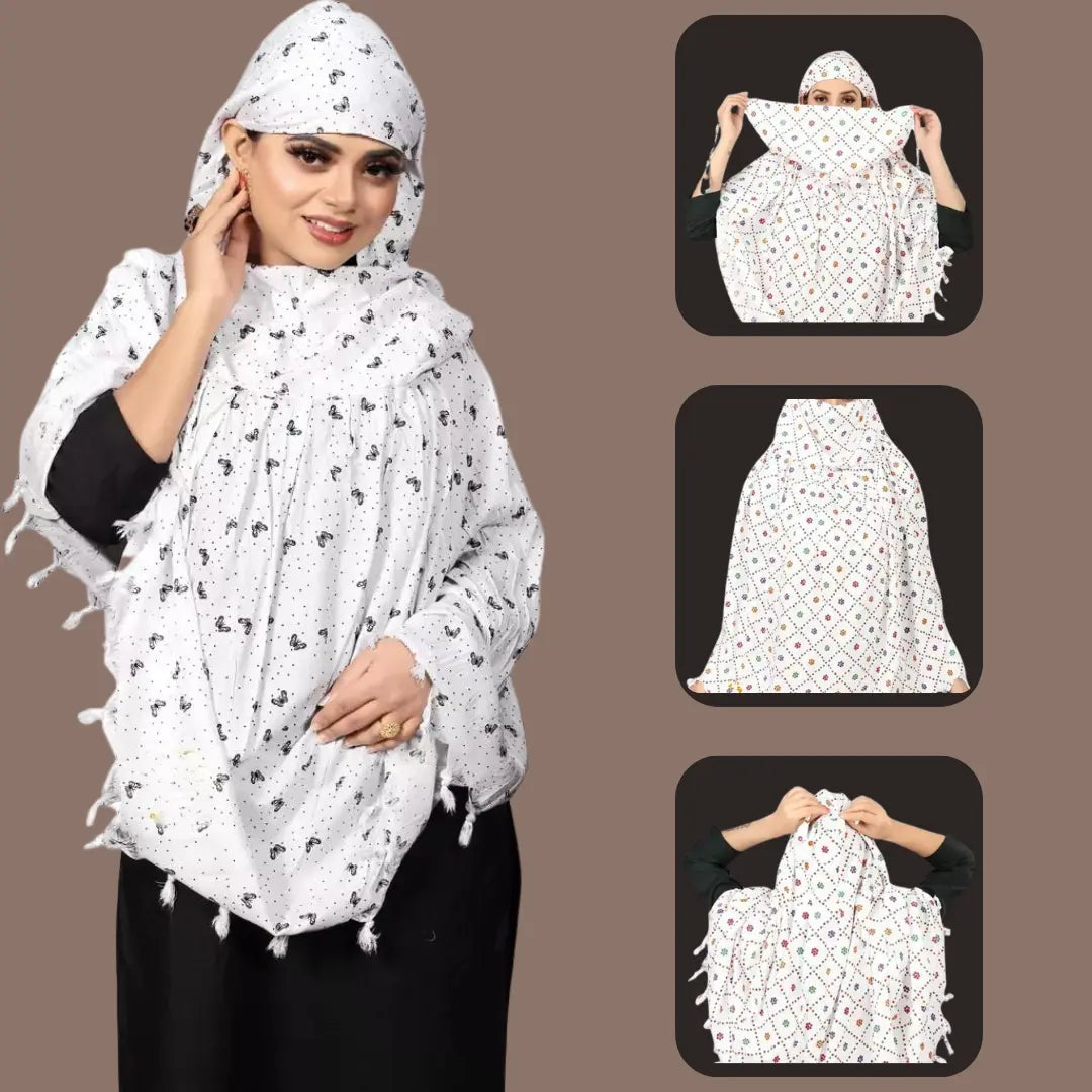 Long Cotton Scarf | For Sunlight & Pollution Protection