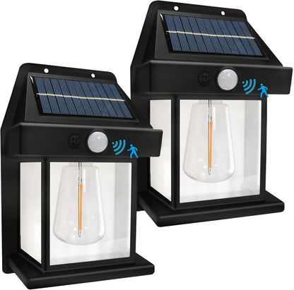 Solar Wall Lantern with 3 Lighting Modes and IP65 Waterproof