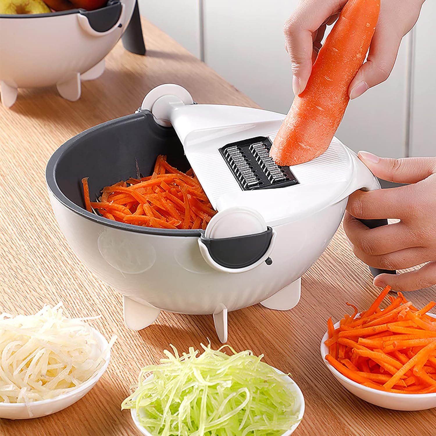 9-IN-1 Vegetable Cutter with Free Drain Basket