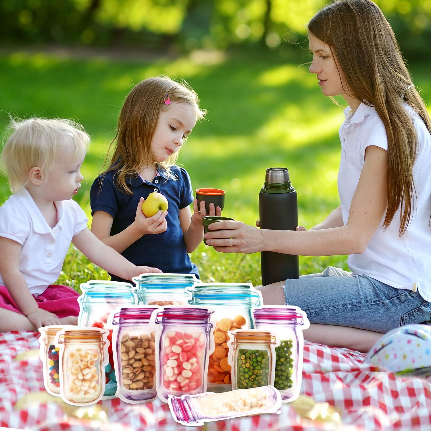 Jar Shape Food Storage Pouch | Reusable & Washable