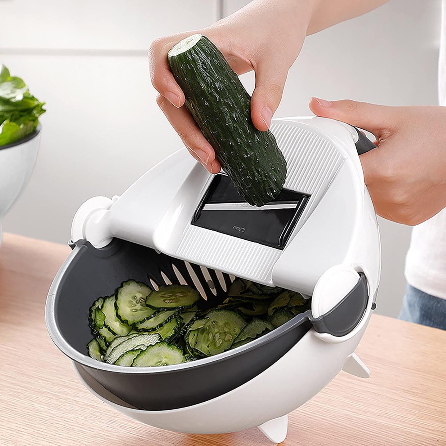 9-IN-1 Vegetable Cutter with Free Drain Basket