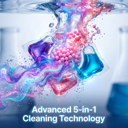 5-in-1 Dissolvable Magic Laundry Pods – No Mess, Deep Clean Wash