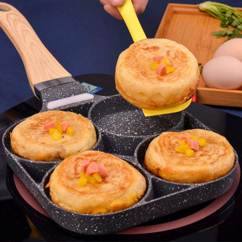 4-Hole Non-Stick Frying Pan (Premium Quality)